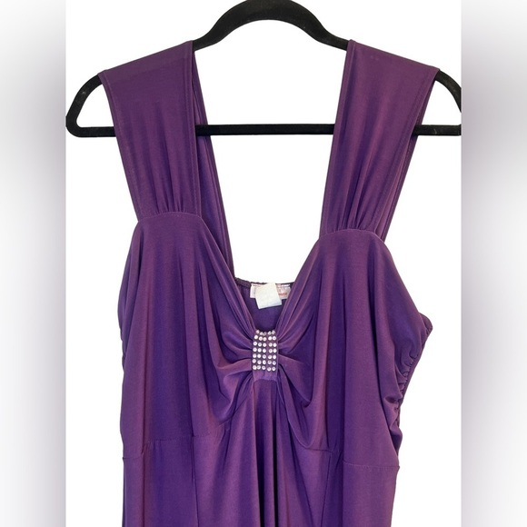 Pretty Woman Women's Dress 3X Sleeveless Long Sleeve Cropped Sweater Purple - Picture 3 of 13
